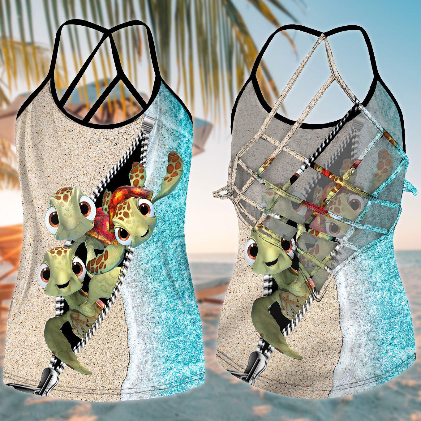 Turtle Loves Beach Loves Ocean Limited Edition 7 – Hollow Tank Top
