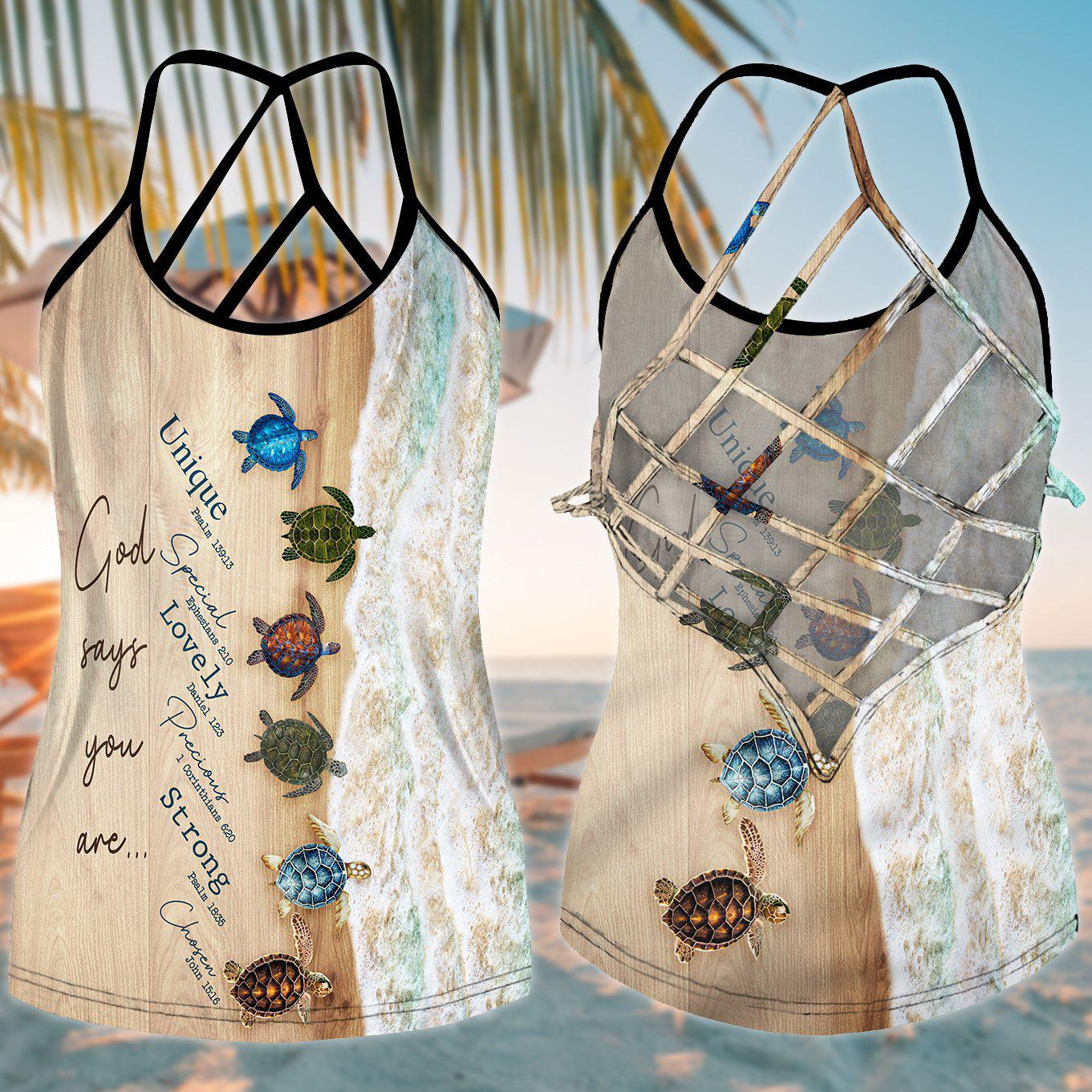 Turtle Loves Beach Loves Ocean Limited Edition 8 – Hollow Tank Top