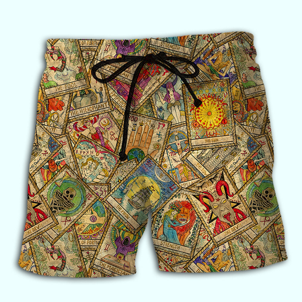 Tarot Card Vintage Mystic Style – Beach Short