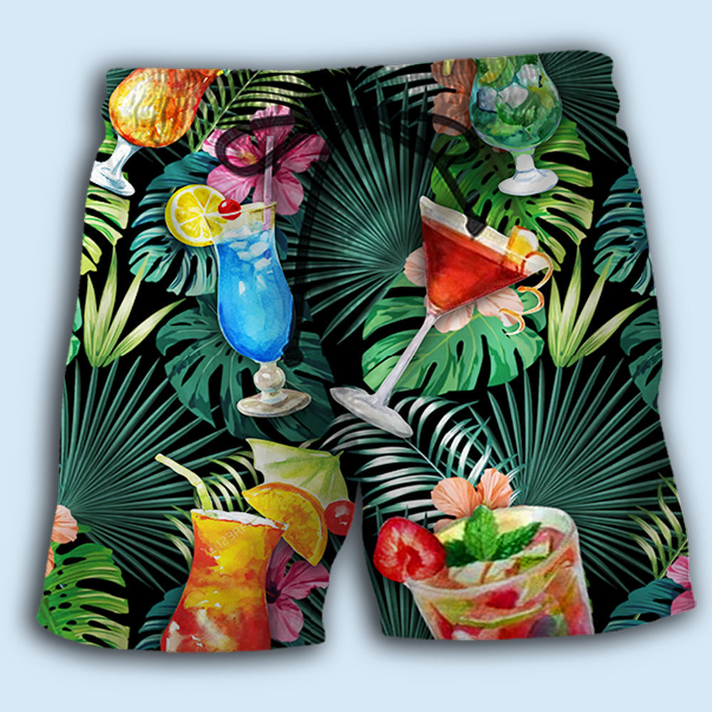 Tequila Cocktail Tropical Leaf – Beach Short