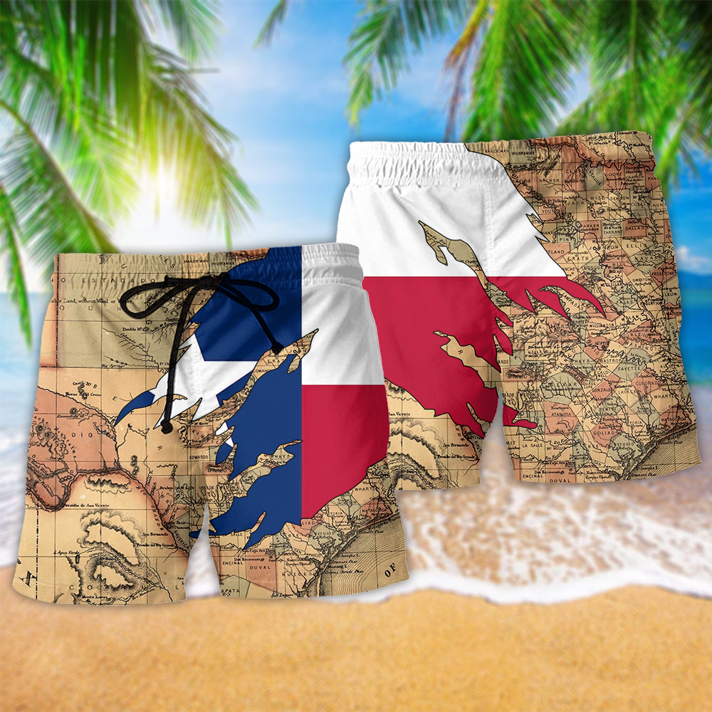 Texas Map Peace – Beach Short