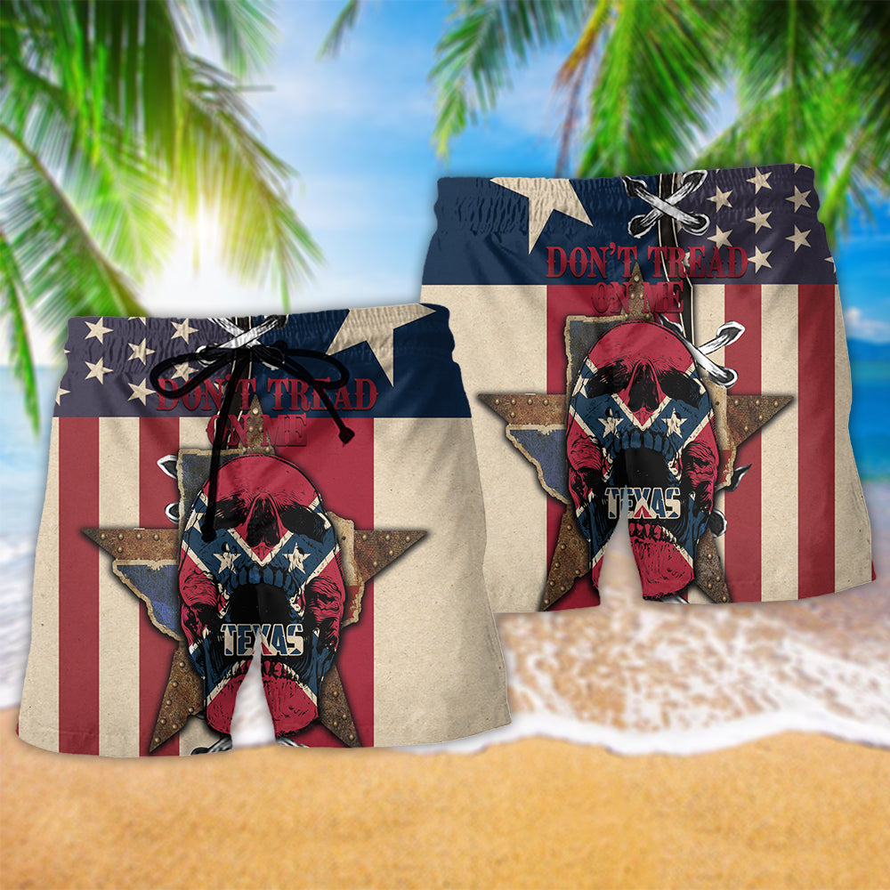 Texas Peace Life Skull Art – Beach Short