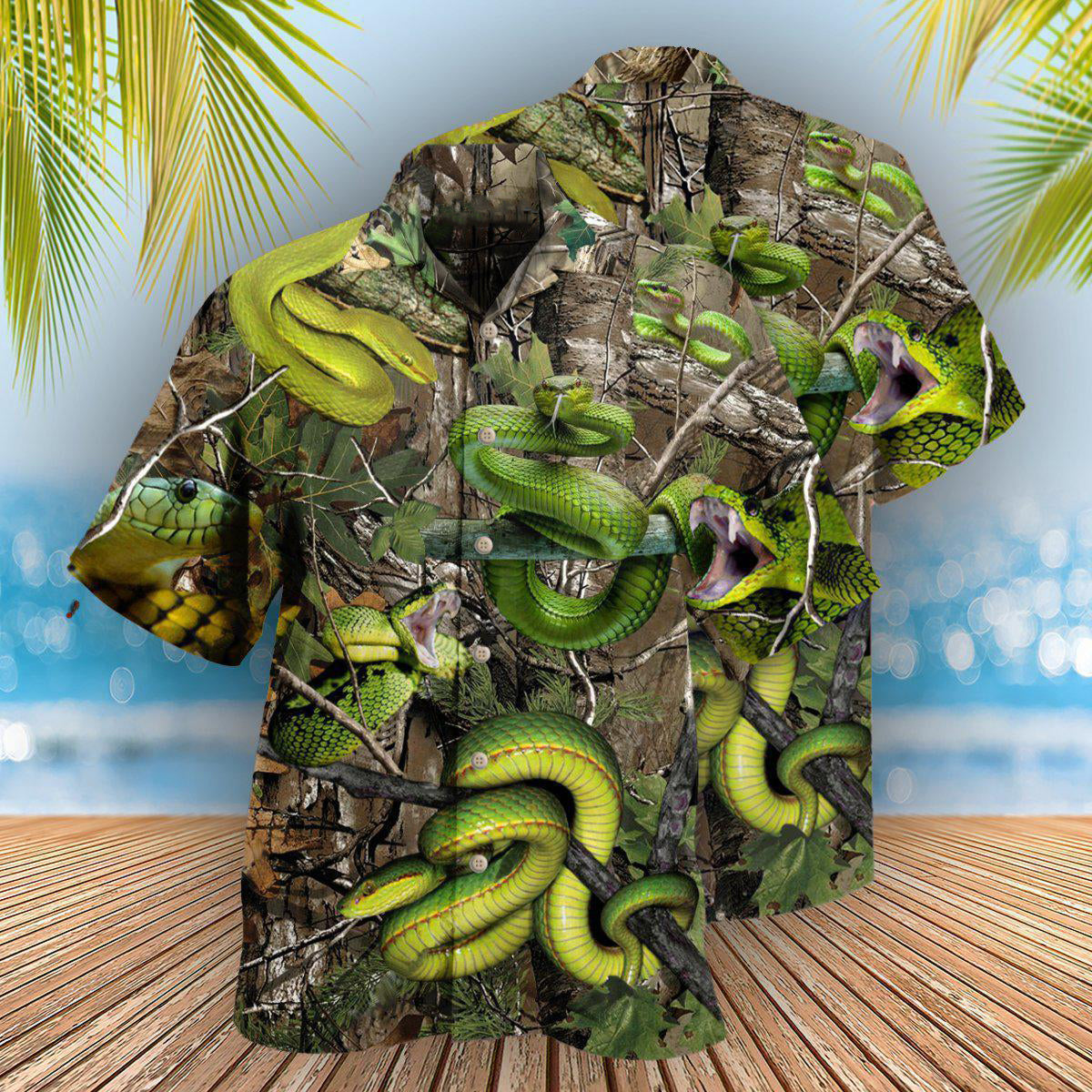 Snake Will Always Bite Back Vintage Warning - Hawaiian Shirt
