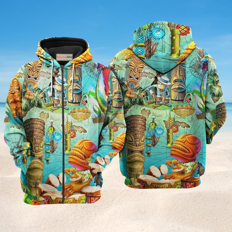 Tiki Bar Is Open Art – 3D Hoodie