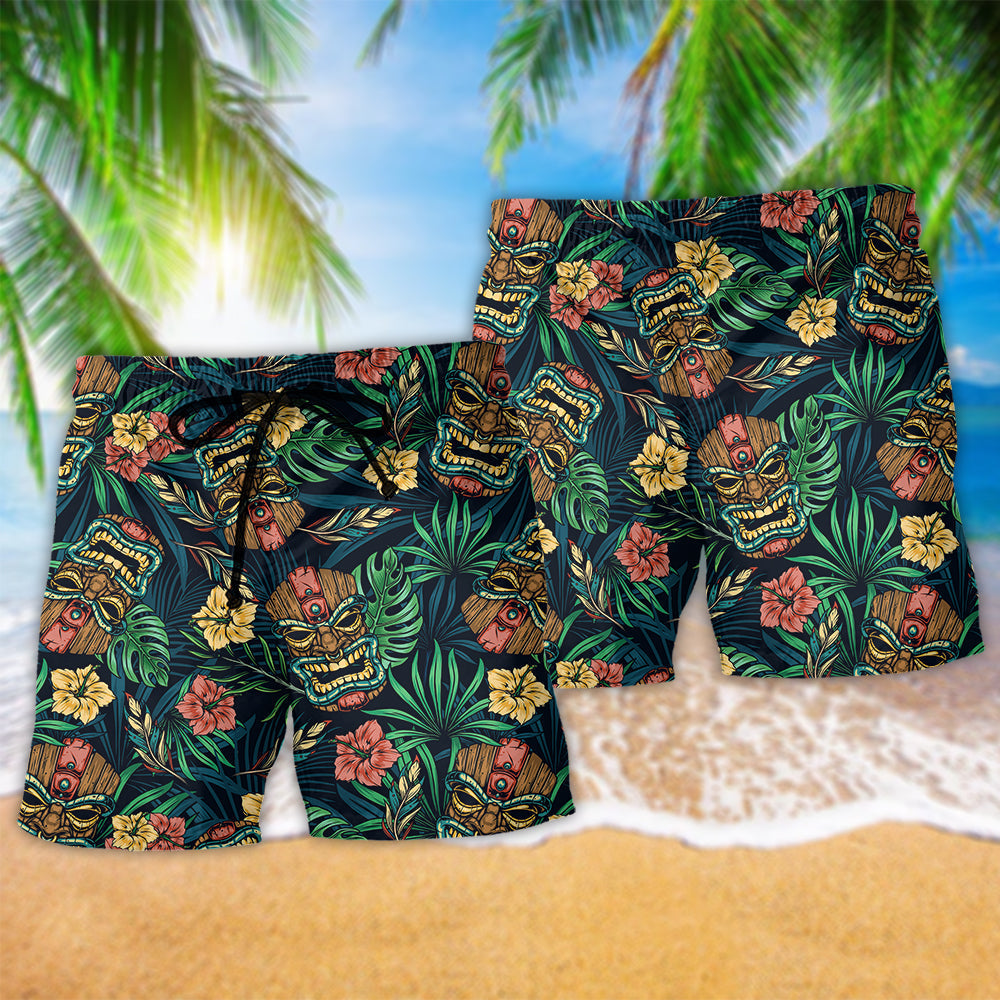 Tiki Hawaii Green – Beach Short