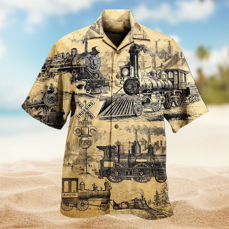 Trains On The Railway Love Life Limited Edition – Hawaiian Shirt