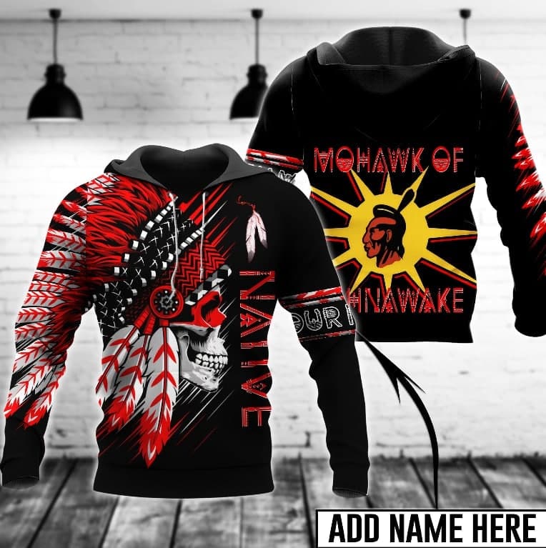 Tribal Skull Feather Custom Art – 3D Hoodie
