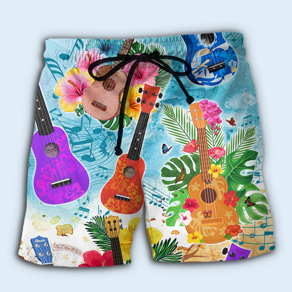 Ukulele Tropical Island Music Vibes – Beach Short