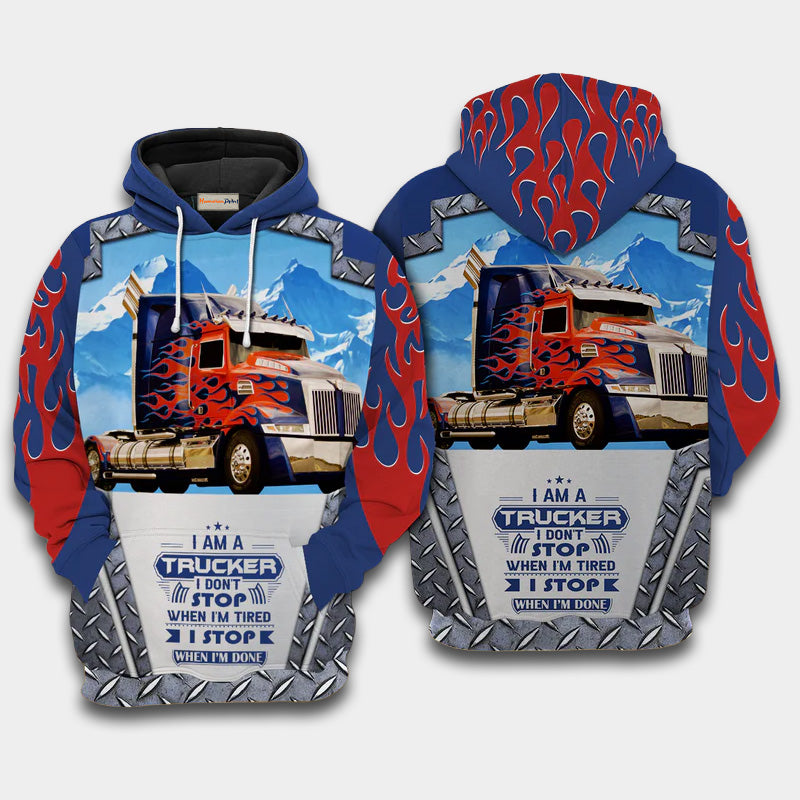 Truck I Stop When Im Done Quote – 3D Hoodie