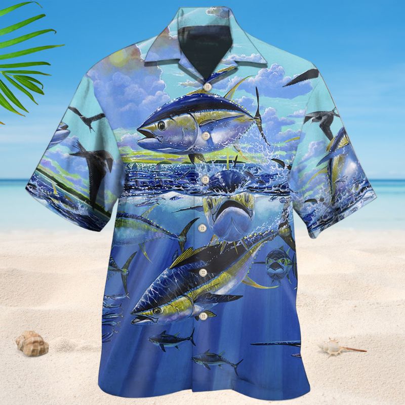 Tuna Fishing Blue Sky Style – Hawaiian Shirt