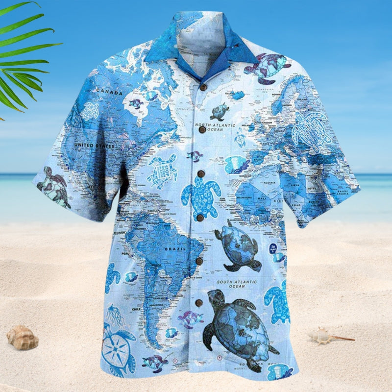 Turtle Awesome Map Edition – Hawaiian Shirt
