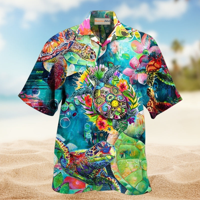 Turtle Colorful Love Sea Limited Edition – Hawaiian Shirt