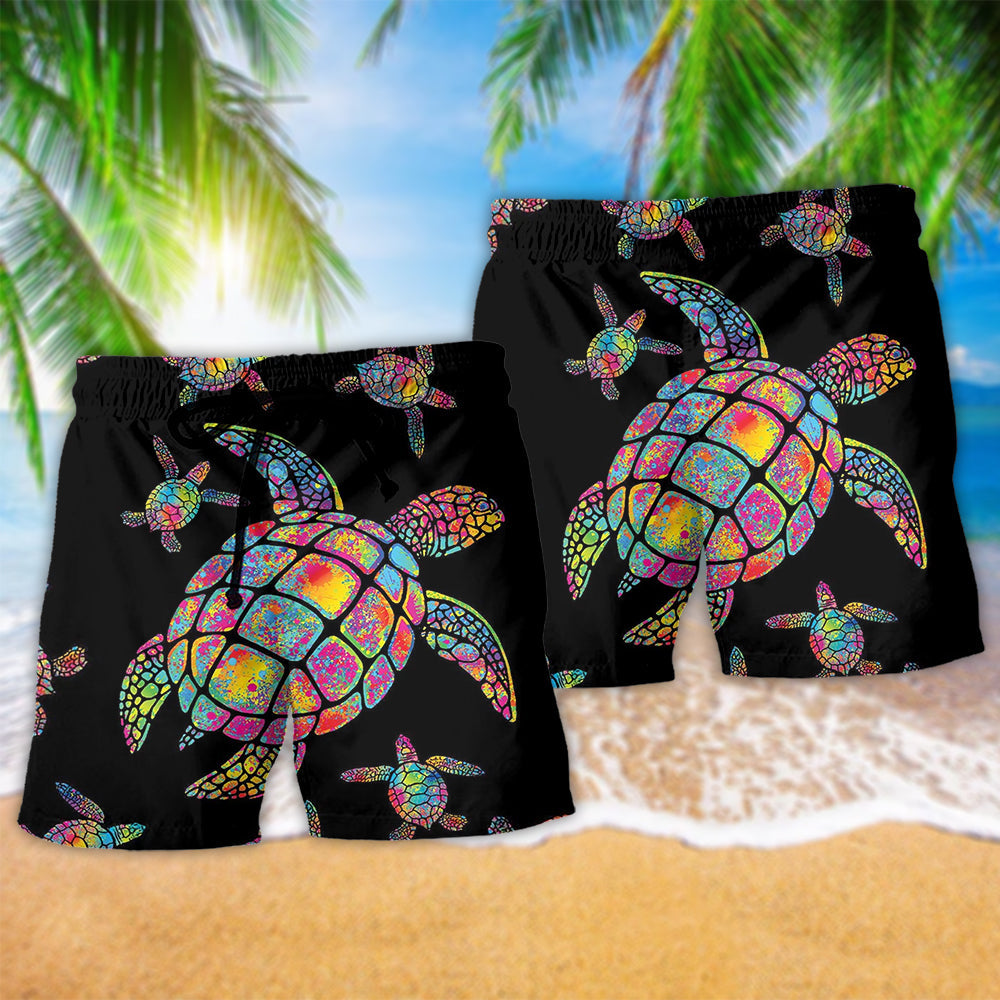 Turtle Hippie Ocean Lover - Beach Short