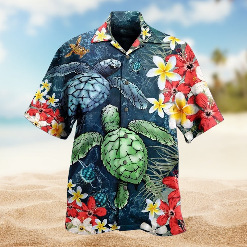 Turtle Love Flowers Limited Edition – Hawaiian Shirt