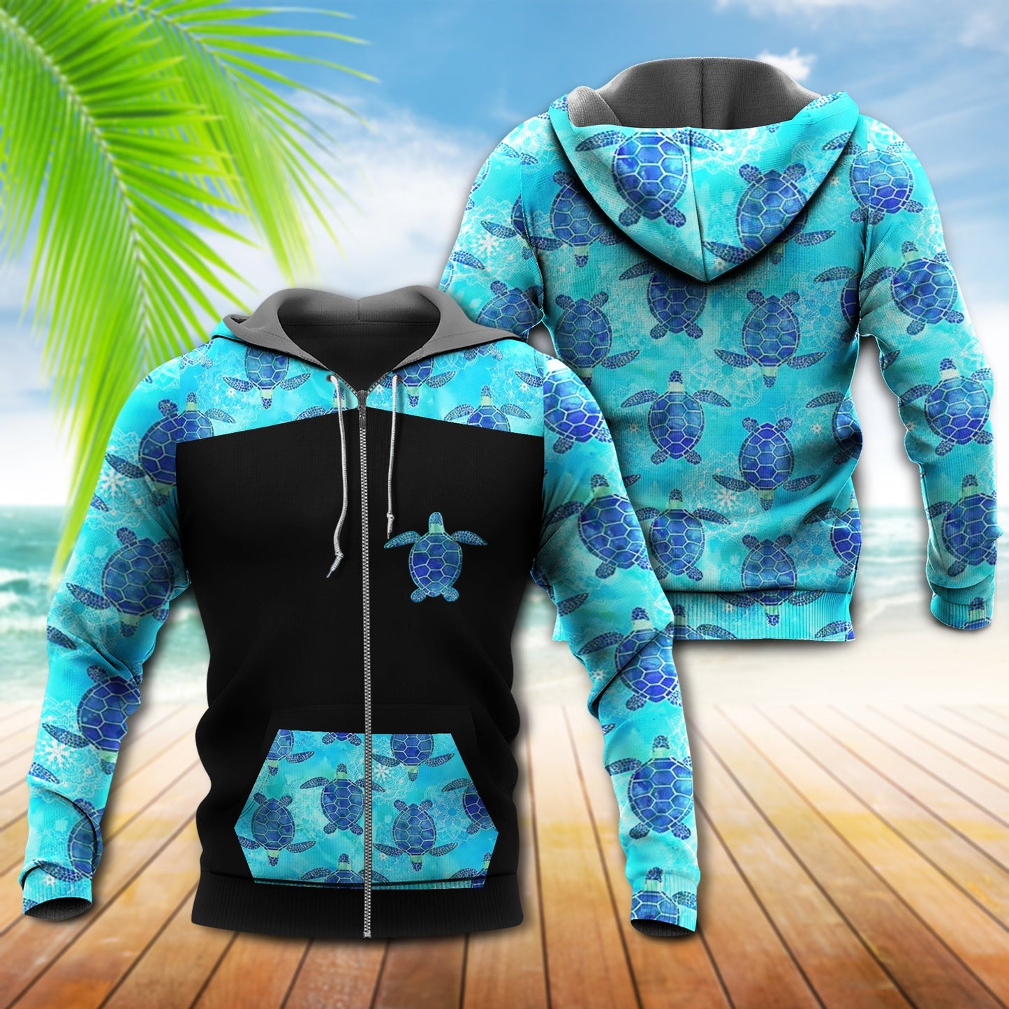 Turtle Love Ocean Life - 3D Hoodie3