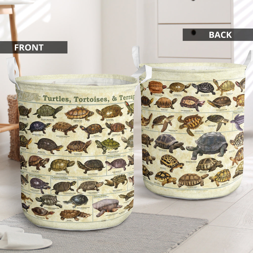 Turtle All Types Diversity - Laundry Basket - Owls Matrix LTD