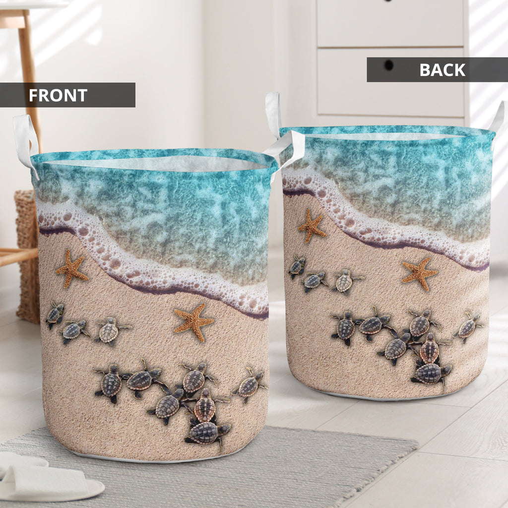 Turtle sand sea - Laundry basket - Owls Matrix LTD