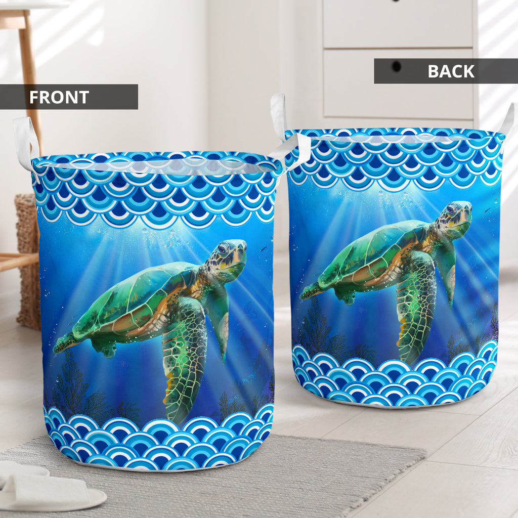 Turtle sea - Laundry basket-Owls Matrix