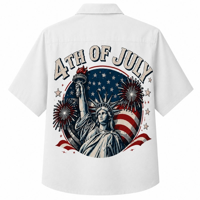 USA 250th Anniversary Wide Hawaiian Shirt- Liberty Fourth of July