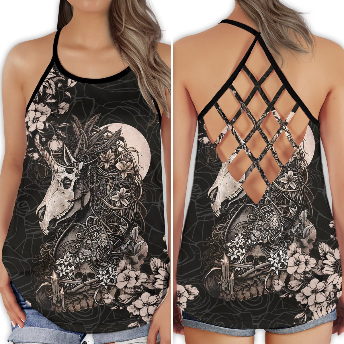Unicorn Colorful Peaceful Night Style - Hollow Tank Top
