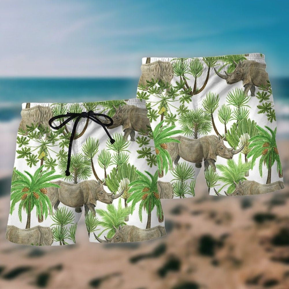 Rhino Strong Life Tropical Leaf Summer - Beach Short