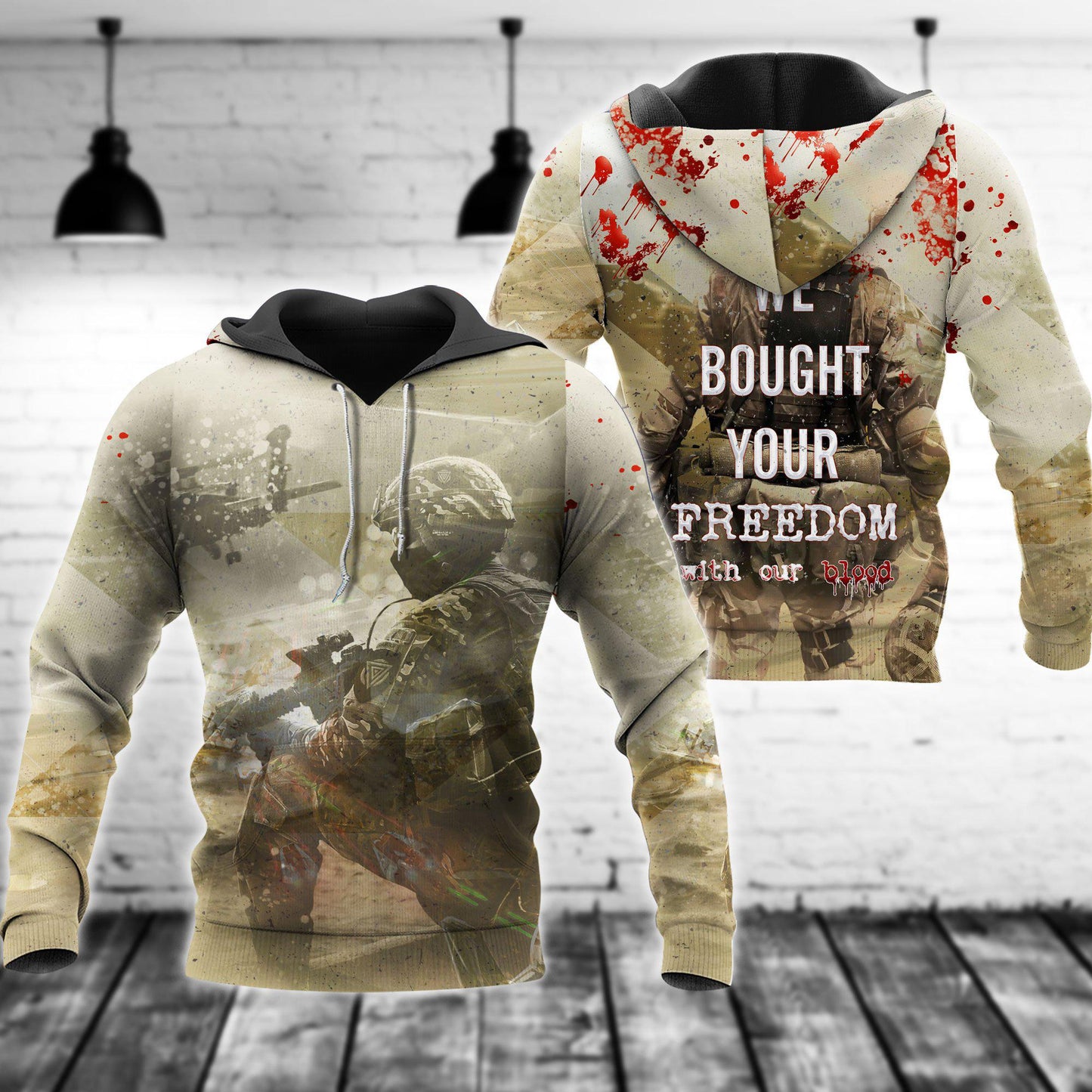 Veteran We Bought Your Freedom Quote - 3D Hoodie