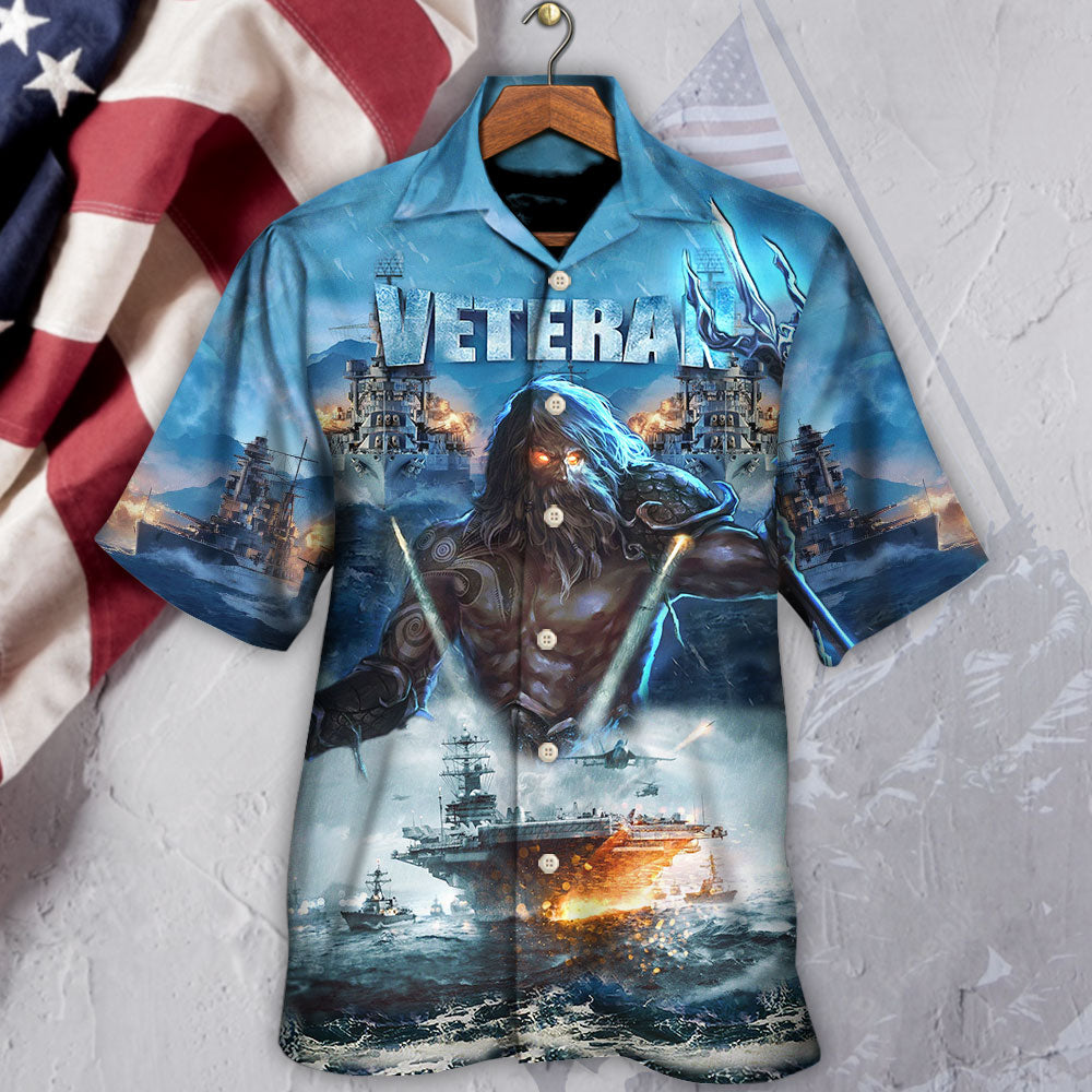 Veteran Ocean Fierce Patriotic Art – Hawaiian Shirt