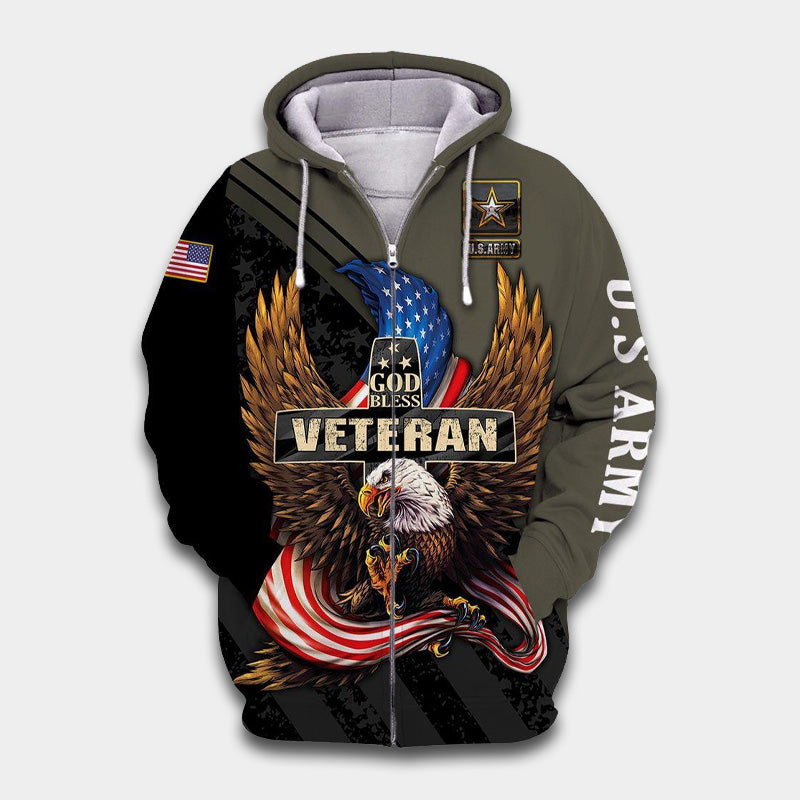 Veteran Army Never Forget Tribute Art - 3D Hoodie