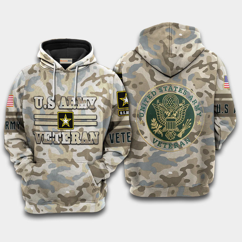 Veteran Army Tribute Art – 3D Hoodie