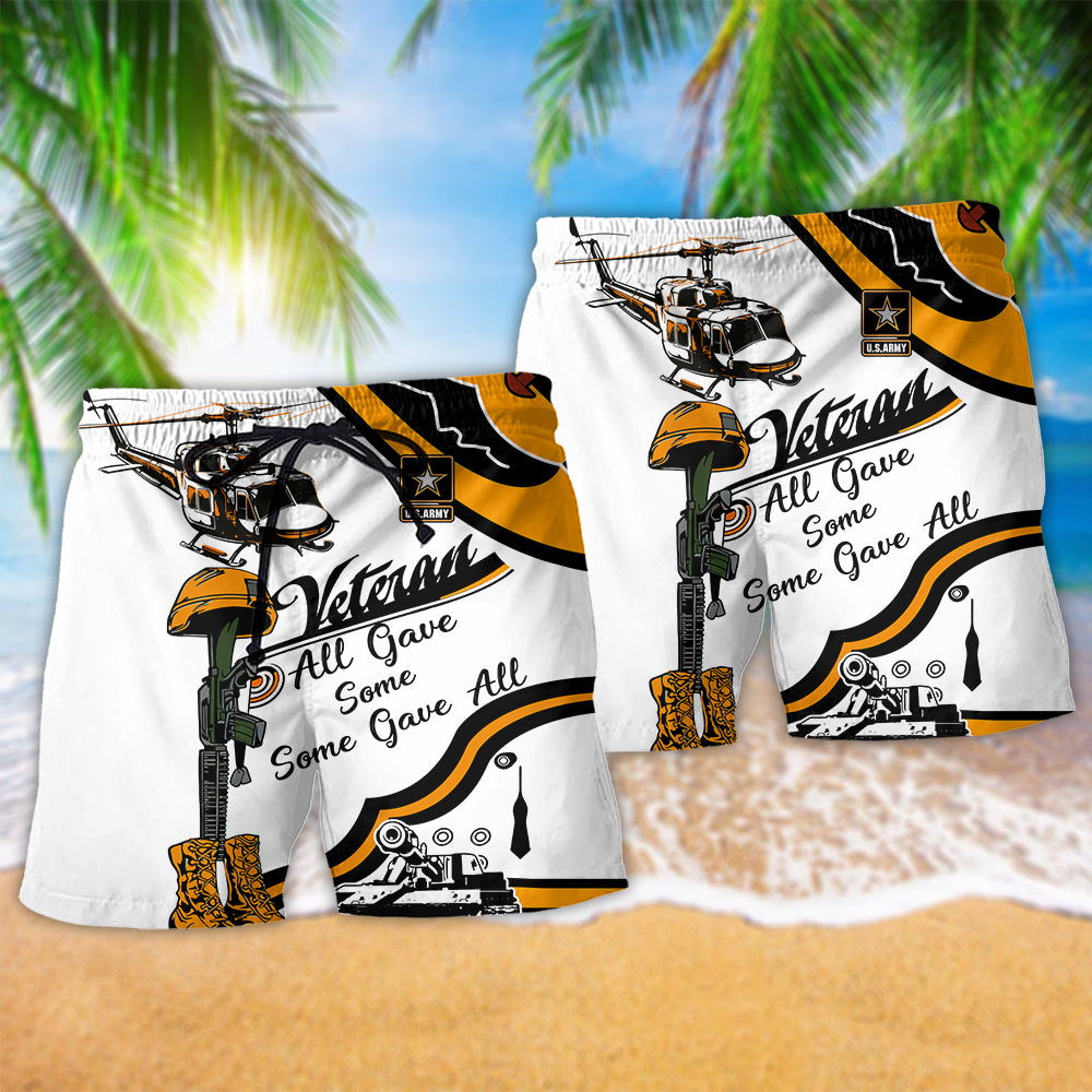 Veteran Honor Service Yellow Theme – Beach Short