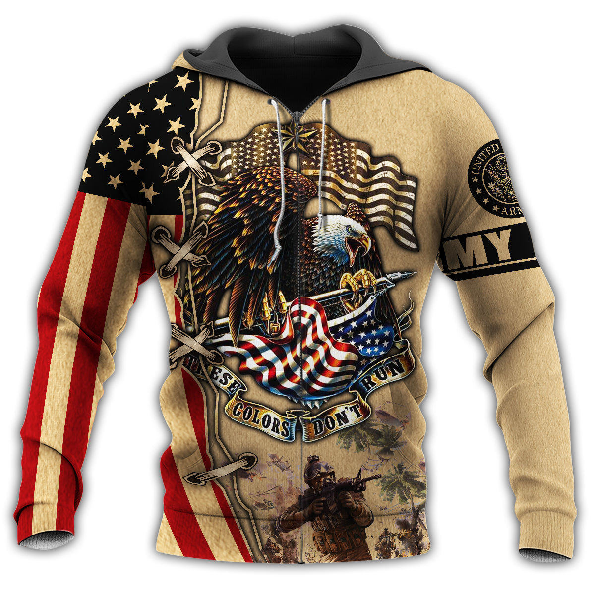 Veteran Army Tribute Eagle - 3D Hoodie