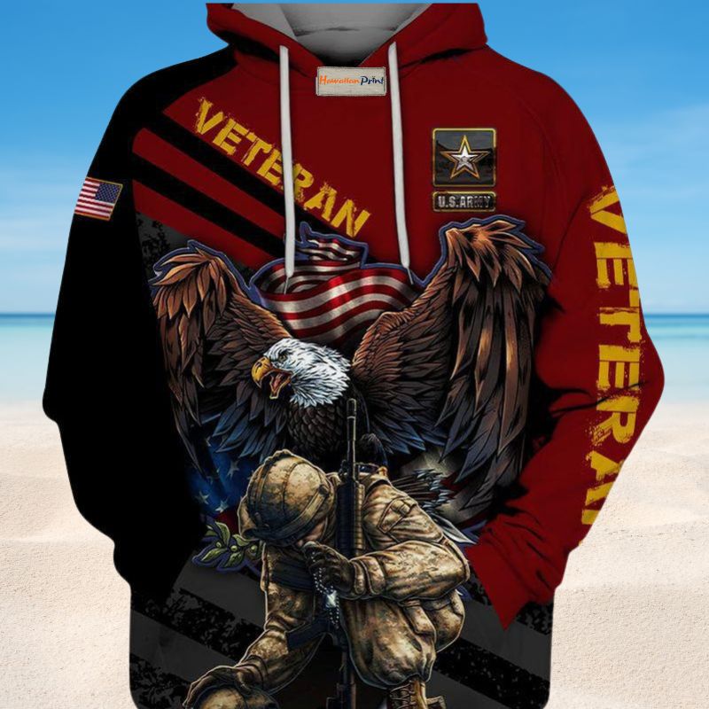 Veteran Never Forget Red Style - 3D Hoodie