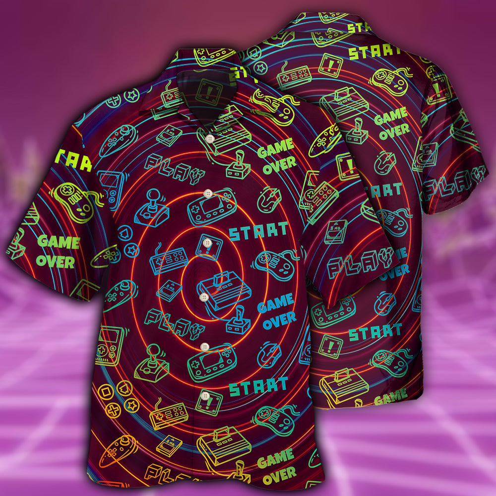 Game Start Game Over Style – Hawaiian Shirt