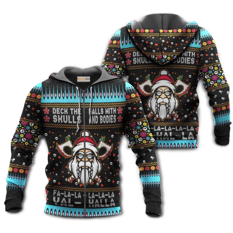 Viking Merry Christmas Valhalla Art - 3D Hoodie
