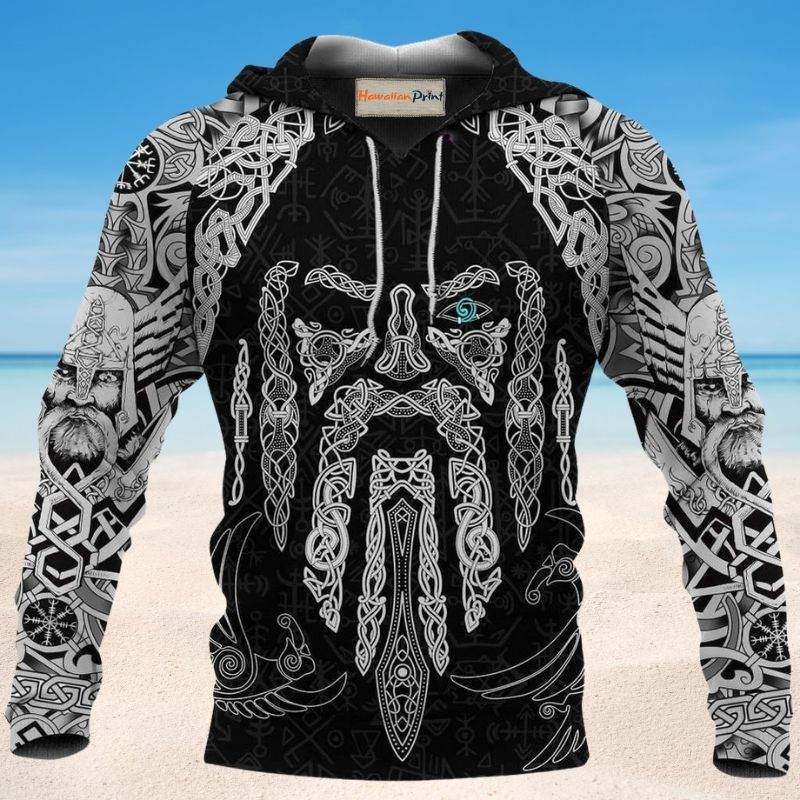 Viking Odin Eye Raven Symbol - 3D Hoodie