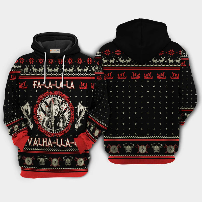 Viking Shieldmaiden Warrior Art – 3D Hoodie