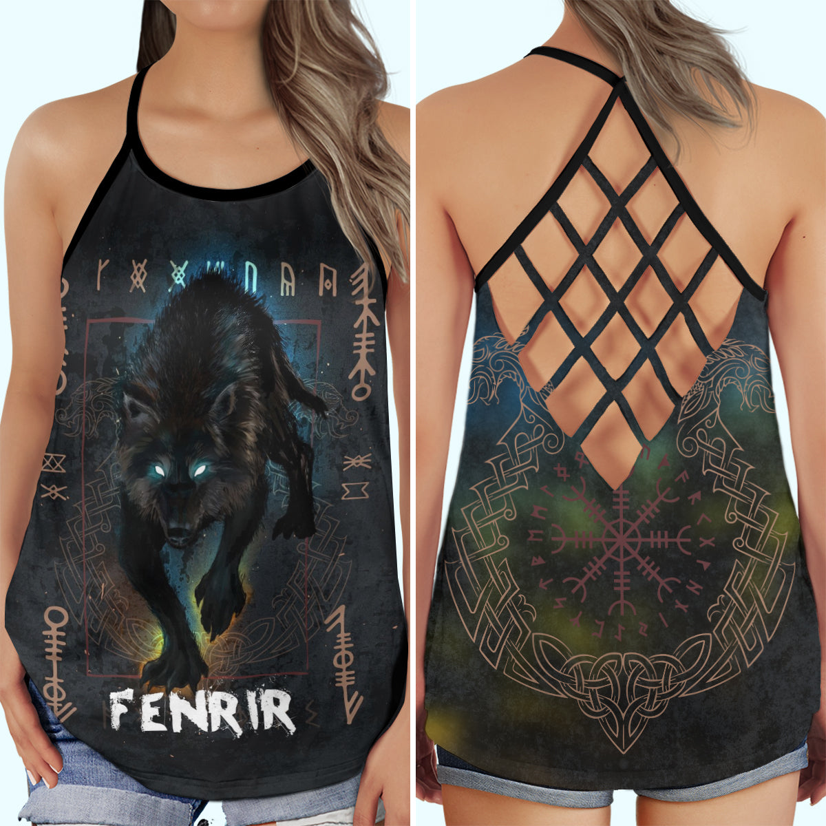 Viking Wolf Strength Warrior Spirit - Hollow Tank Top