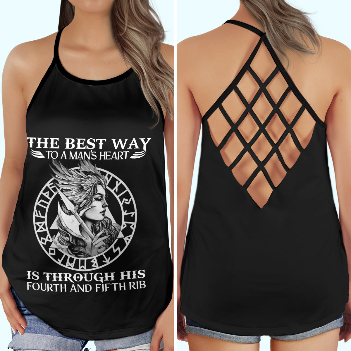 Viking Strong Girl The Best Way – Hollow Tank Top