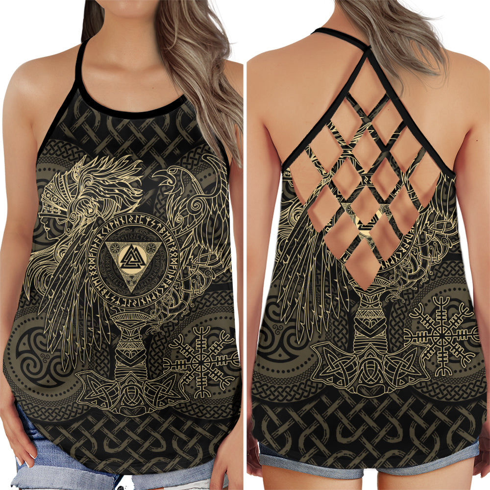 Viking Strength In Black - Hollow Tank Top