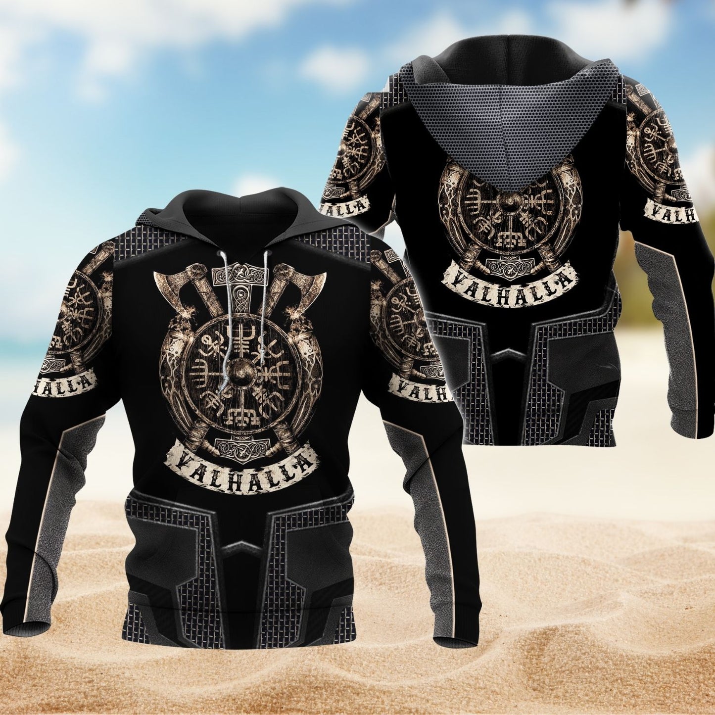 Viking Valhalla Brave Warrior Art - 3D Hoodie