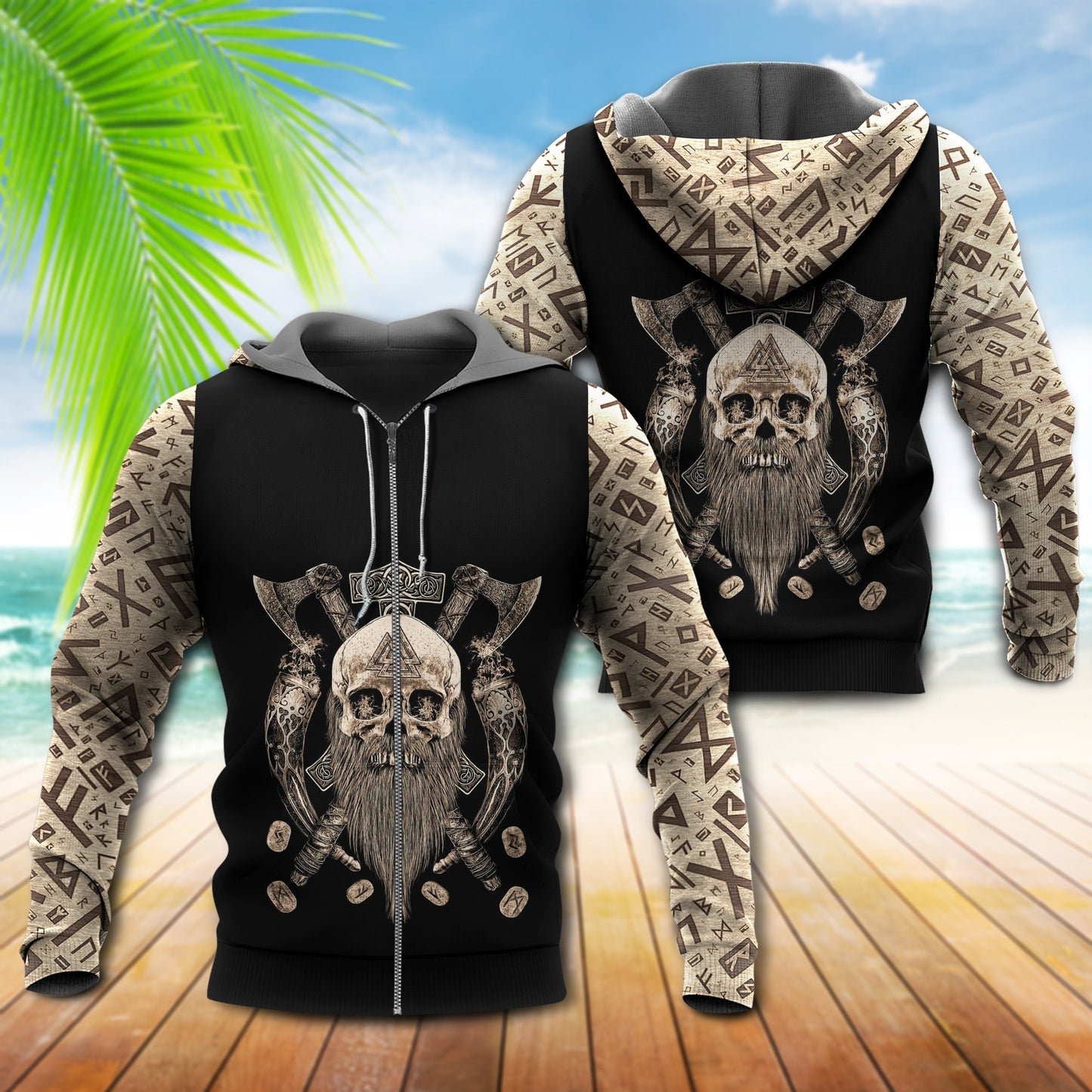 Viking Blood Skull Cool Dark Style - 3D Hoodie3