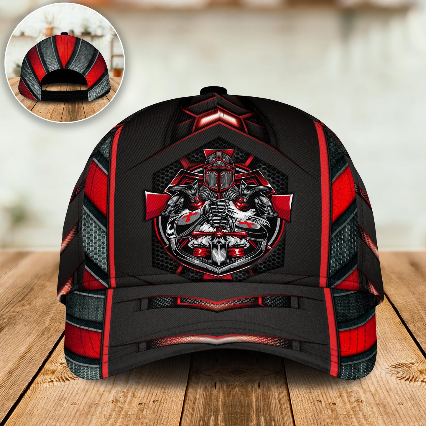 Warrior Of God Black And Red Style 4 – Classic Cap