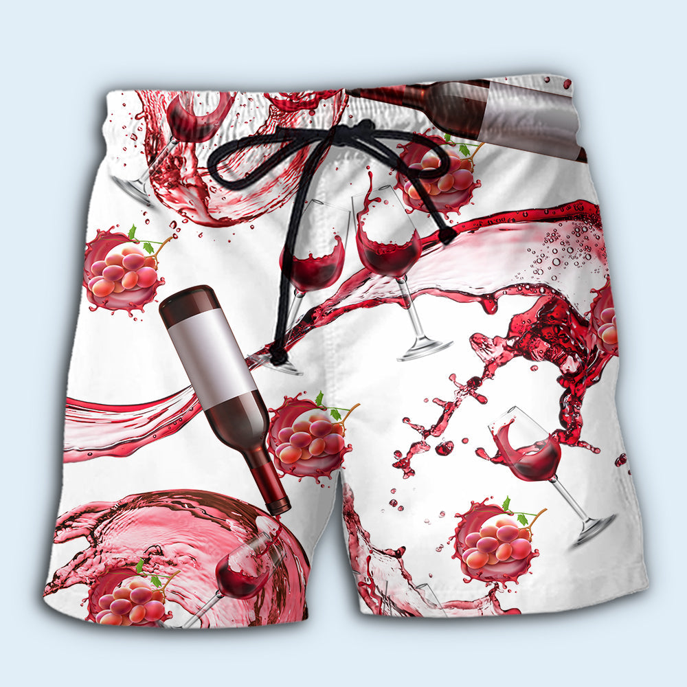 Red Wine Chill Night Lifestyle - Beach Short