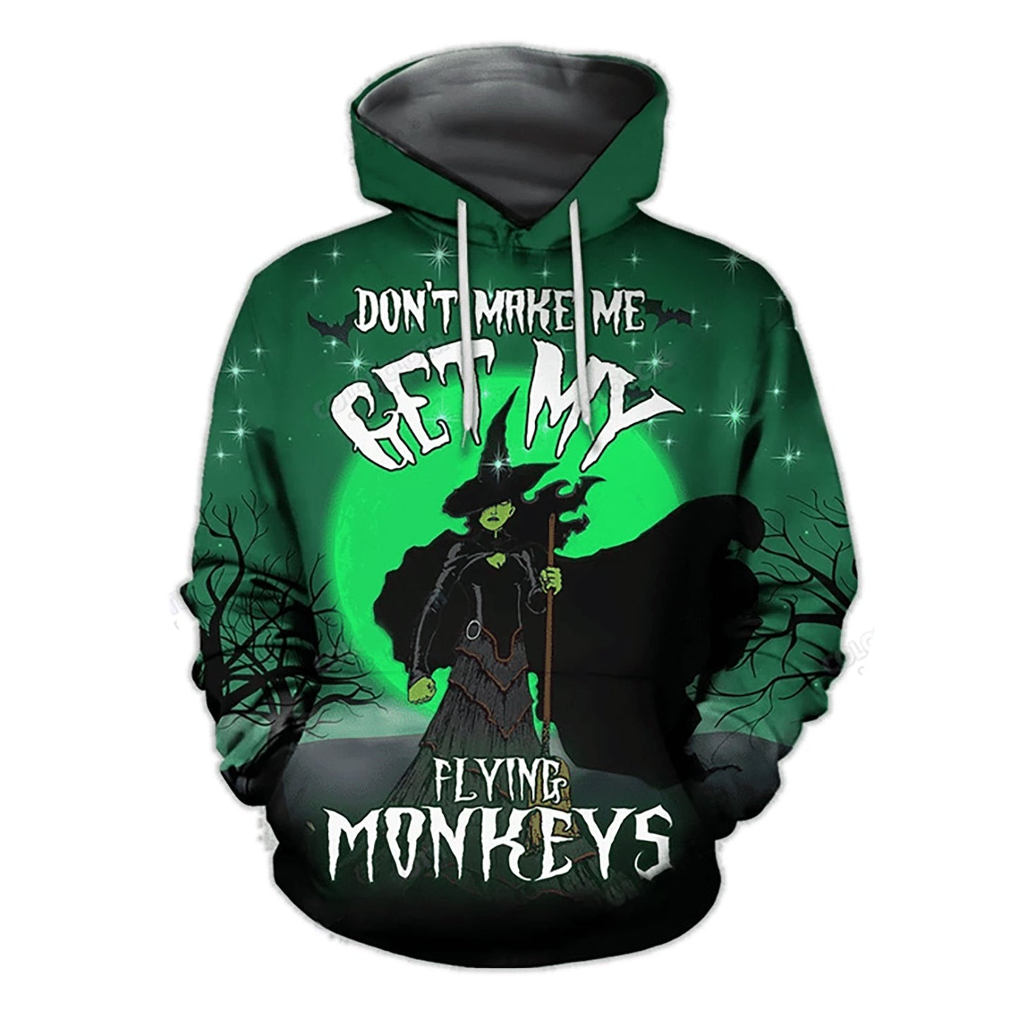 Flying Witch Monkeys Art – 3D Hoodie