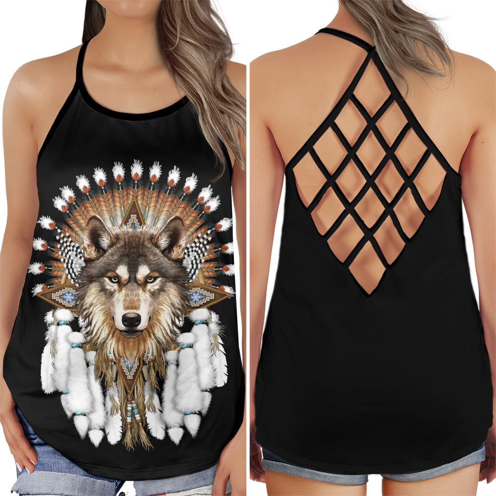 Cool Wolf Wild Spirit Vibes - Hollow Tank Top