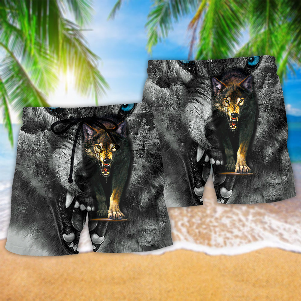 Wolf Never Quit Motivational Style – Beach Short