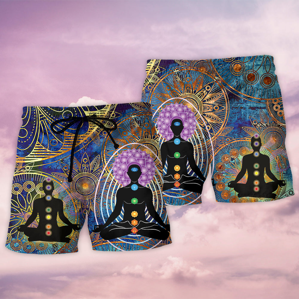 Yoga Mandala Calm Artistic Style – Beach Short