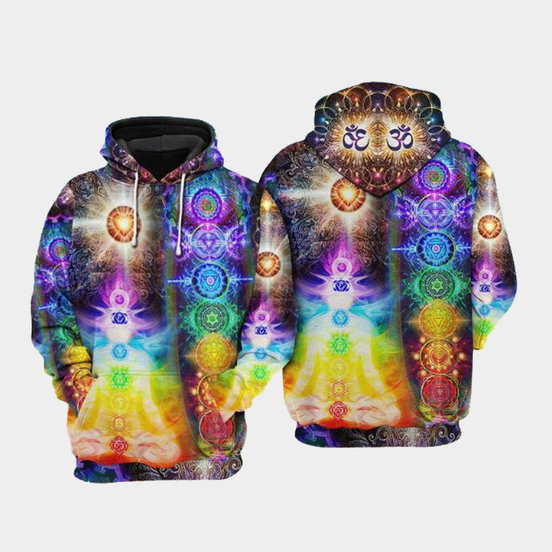 Yoga Mind Soul Harmony Chakra Art – 3D Hoodie