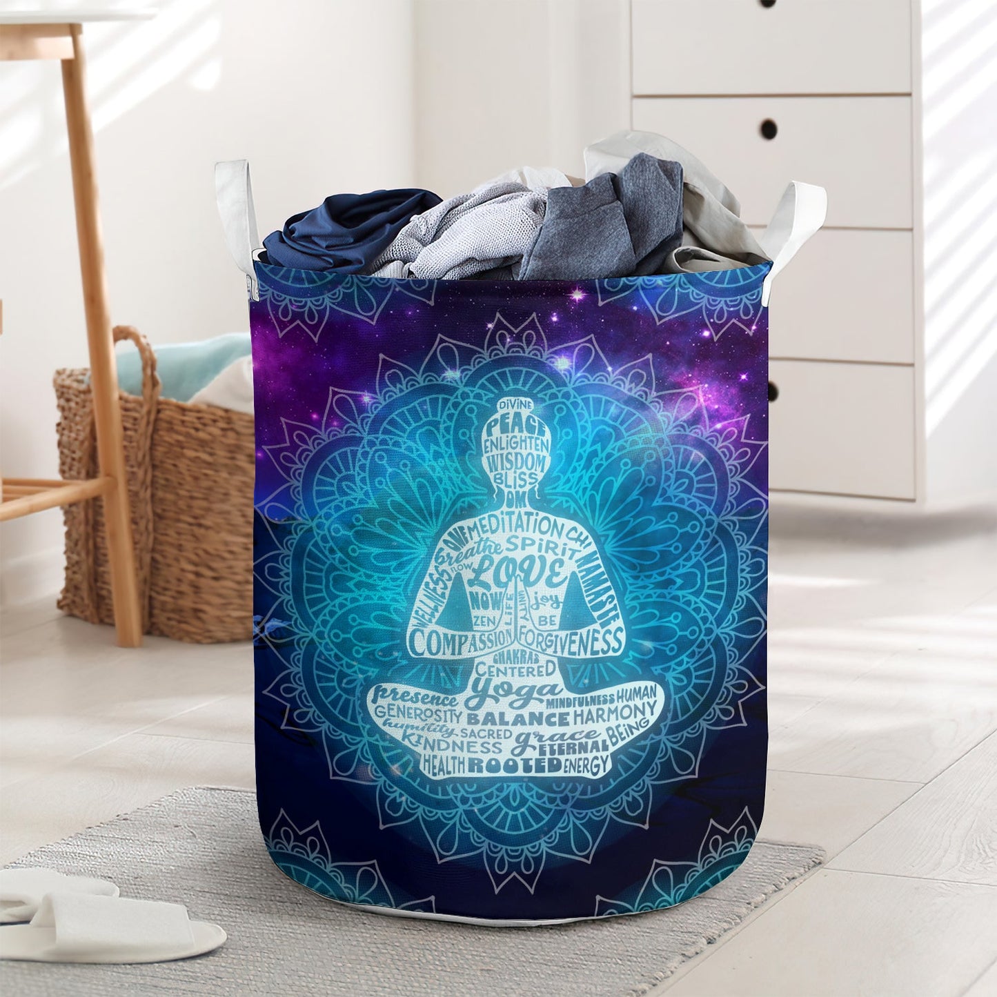 Yoga love peace life style - Laundry basket - LAUB17TNH020322 - Owls Matrix LTD