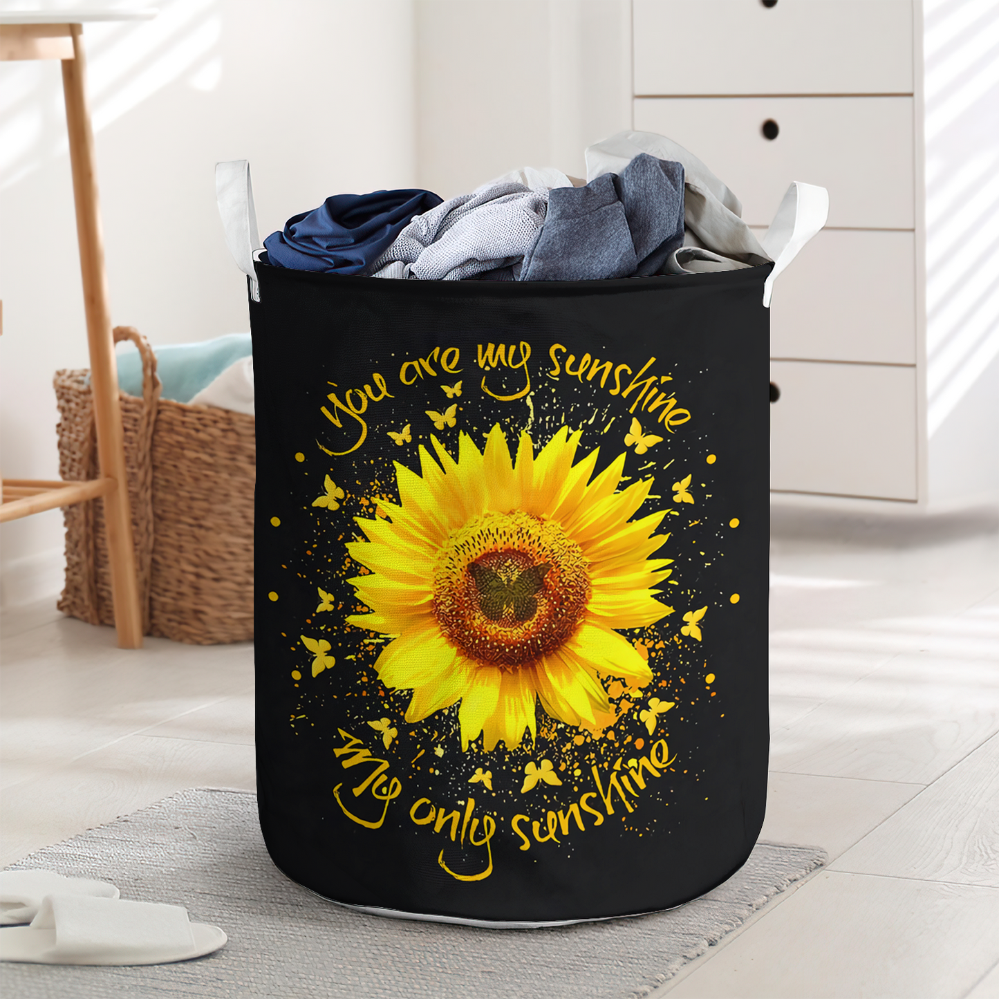 Sunflower you are my sunshine - Laundry basket - LAUB04NGC280222-Owls Matrix